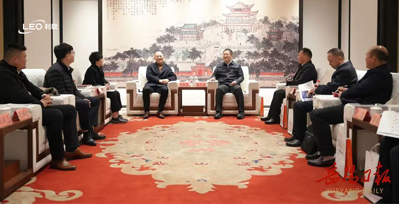 新華網(wǎng)報道：謝衛(wèi)江會見利歐集團董事長王相榮一行
